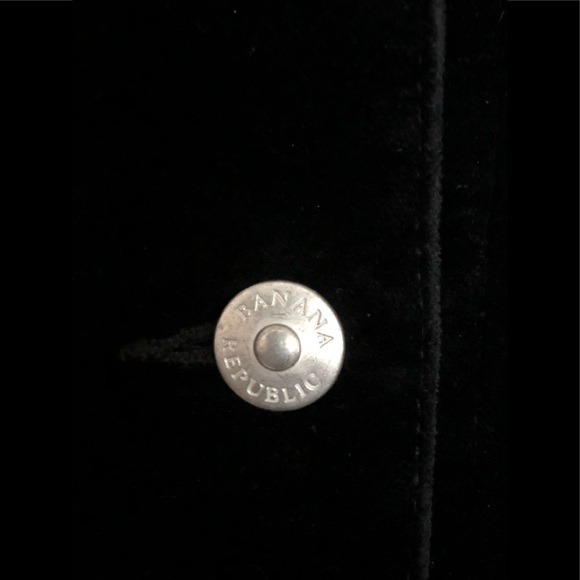Banana Republic Velour Blazer Jacket Sz S🌹Metallic Buttons🌹98% Cotton🌹Pockets - Picture 3 of 12